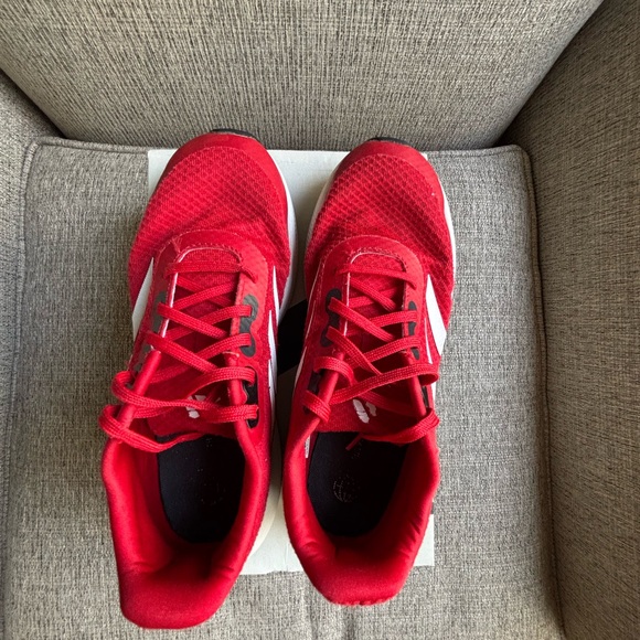 Adidas Run Falcon 3.0 Kids Red and White Sneakers - Picture 5 of 6